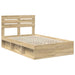 Cadru de pat cu headboard Sonoma 120 x 190 cm Lemn de pin masiv - WALTI WALTI