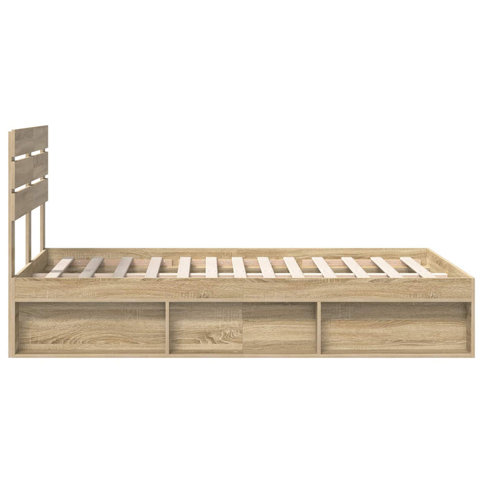 Cadru de pat cu headboard Sonoma 120 x 190 cm Lemn de pin masiv - WALTI WALTI