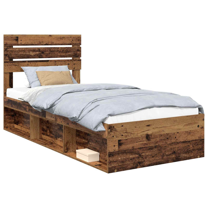 Cadru de pat Lemn vechi 100 x 200 cm Lemn de pin masiv - WALTI WALTI