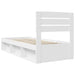 Cadru de pat cu headboard Alb 90 x 200 cm Lemn de pin masiv - WALTI WALTI