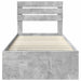 Cadru de pat cu headboard Beton 90 x 200 cm Lemn de pin masiv - WALTI WALTI