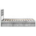 Cadru de pat cu headboard Beton 90 x 200 cm Lemn de pin masiv - WALTI WALTI