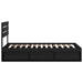Cadru de pat cu headboard Negru 90 x 190 cm Lemn de pin masiv - WALTI WALTI