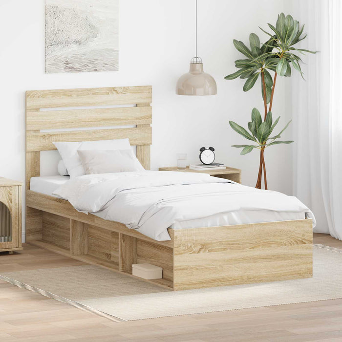 Cadru de pat cu headboard Sonoma 90 x 190 cm Lemn de pin masiv - WALTI WALTI