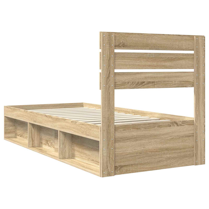 Cadru de pat cu headboard Sonoma 90 x 190 cm Lemn de pin masiv - WALTI WALTI