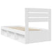 Cadru de pat cu headboard Alb 75 x 190 cm Lemn de pin masiv - WALTI WALTI