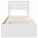 Cadru de pat cu headboard Alb 75 x 190 cm Lemn de pin masiv - WALTI WALTI