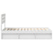 Cadru de pat cu headboard Alb 75 x 190 cm Lemn de pin masiv - WALTI WALTI