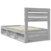 Cadru de pat Gri Sonoma 75 x 190 cm Lemn de pin masiv - WALTI WALTI