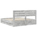 Cadru de pat Gri din beton 200 x 200 cm Lemn Ingineresc - WALTI WALTI