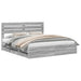 Cadru de pat cu sertar Gri Sonoma 200 x 200 cm Lemn Ingineresc - WALTI WALTI