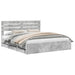 Cadru de pat Gri din beton 180 x 200 cm Lemn Ingineresc - WALTI WALTI
