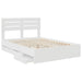 Cadru de pat cu sertar Alb 160 x 200 cm Lemn Ingineresc - WALTI WALTI