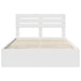 Cadru de pat cu sertar Alb 160 x 200 cm Lemn Ingineresc - WALTI WALTI