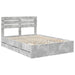 Cadru de pat Gri din beton 150 x 200 cm Lemn Ingineresc - WALTI WALTI