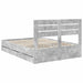 Cadru de pat Gri din beton 150 x 200 cm Lemn Ingineresc - WALTI WALTI