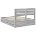 Cadru de pat cu sertar Gri Sonoma 140 x 190 cm Lemn Ingineresc - WALTI WALTI