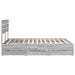 Cadru de pat cu sertar Gri Sonoma 140 x 190 cm Lemn Ingineresc - WALTI WALTI