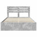 Cadru de pat Gri din beton 140 x 200 cm Lemn Ingineresc - WALTI WALTI