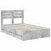 Cadru de pat Gri din beton 135 x 190 cm Lemn Ingineresc - WALTI WALTI