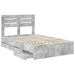 Cadru de pat Gri din beton 135 x 190 cm Lemn Ingineresc - WALTI WALTI