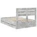 Cadru de pat Gri din beton 135 x 190 cm Lemn Ingineresc - WALTI WALTI