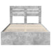 Cadru de pat Gri din beton 135 x 190 cm Lemn Ingineresc - WALTI WALTI