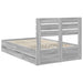 Cadru de pat cu sertar Gri Sonoma 120 x 190 cm Lemn Ingineresc - WALTI WALTI