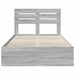 Cadru de pat cu sertar Gri Sonoma 120 x 190 cm Lemn Ingineresc - WALTI WALTI