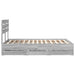 Cadru de pat cu sertar Gri Sonoma 120 x 190 cm Lemn Ingineresc - WALTI WALTI