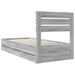 Cadru de pat cu sertar Gri Sonoma 100 x 200 cm Lemn Ingineresc - WALTI WALTI