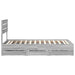 Cadru de pat cu sertar Gri Sonoma 100 x 200 cm Lemn Ingineresc - WALTI WALTI