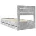 Cadru de pat Gri din beton 90 x 190 cm Lemn Ingineresc - WALTI WALTI