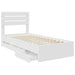 Cadru de pat cu sertar Alb 90 x 200 cm Lemn Ingineresc - WALTI WALTI