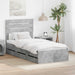 Cadru de pat Gri din beton 75 x 190 cm Lemn Ingineresc - WALTI WALTI