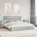 Pat cu storage cu sertar Gri Sonoma 200 x 200 cm Lemn compozit - WALTI WALTI