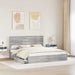 Pat cu storage cu sertar Gri Sonoma 200 x 200 cm Lemn compozit - WALTI WALTI