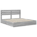 Pat cu storage cu sertar Gri Sonoma 200 x 200 cm Lemn compozit - WALTI WALTI