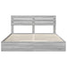 Pat cu storage cu sertar Gri Sonoma 200 x 200 cm Lemn compozit - WALTI WALTI
