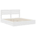 Pat cu storage cu headboard Alb 180 x 200 cm Lemn compozit - WALTI WALTI