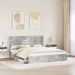 Pat cu storage Gri din beton 180 x 200 cm Lemn compozit - WALTI WALTI