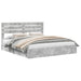 Pat cu storage Gri din beton 180 x 200 cm Lemn compozit - WALTI WALTI