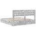 Pat cu storage Gri din beton 180 x 200 cm Lemn compozit - WALTI WALTI
