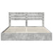 Pat cu storage Gri din beton 180 x 200 cm Lemn compozit - WALTI WALTI