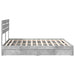 Pat cu storage Gri din beton 180 x 200 cm Lemn compozit - WALTI WALTI
