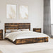 Pat cu storage Stejar fumuriu 180 x 200 cm Lemn compozit - WALTI WALTI