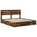 Pat cu storage Stejar fumuriu 180 x 200 cm Lemn compozit - WALTI WALTI