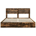 Pat cu storage Stejar fumuriu 180 x 200 cm Lemn compozit - WALTI WALTI
