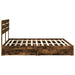 Pat cu storage Stejar fumuriu 180 x 200 cm Lemn compozit - WALTI WALTI