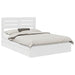 Pat cu storage cu headboard Alb 160 x 200 cm Lemn compozit - WALTI WALTI